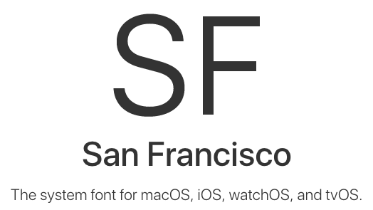 San Francisco apple font