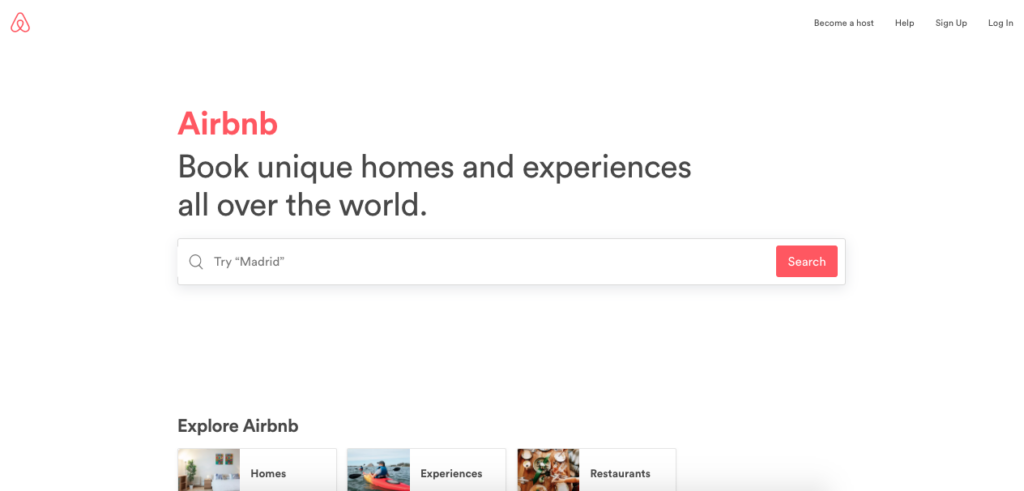 Airbnb UX design
